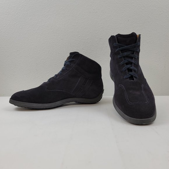 Hogan Other - HOGAN INTERACTIVE Mens Blue  suede Shoes Sneakers driving high top Size 10